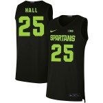 Men Michigan State Spartans NCAA #25 Malik Hall Black Authentic Nike Stitched College Basketball Jersey AL32R41IB